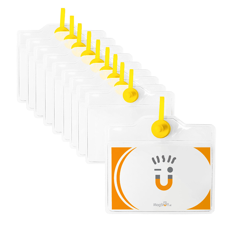 Magnetic name badge holders