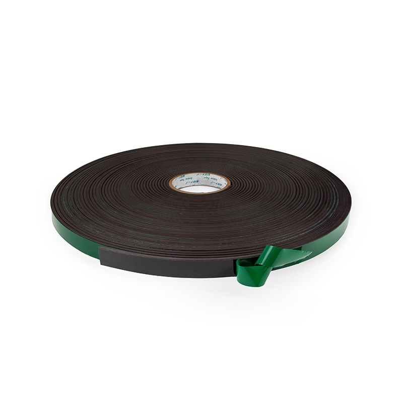 Self-adhesive magnetic tape with foam