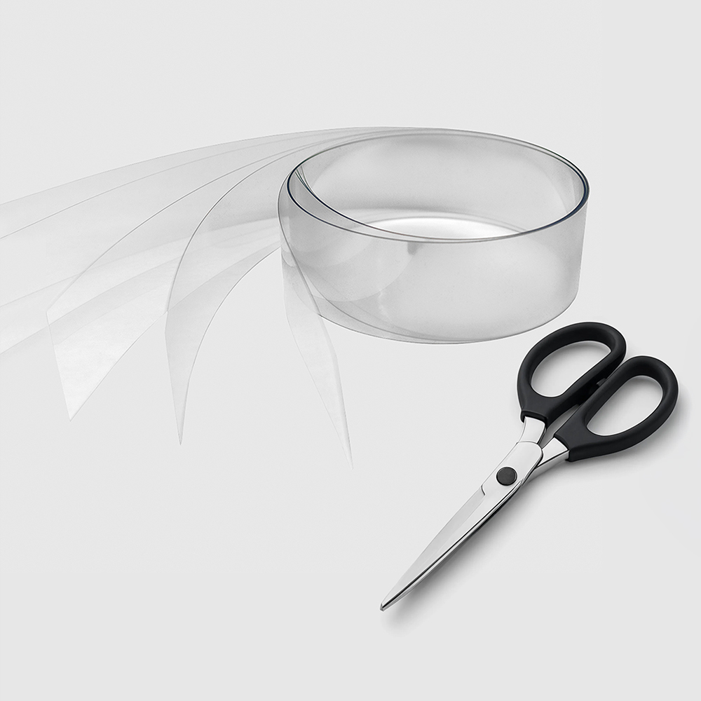 Transparent PVC cover for C-profile