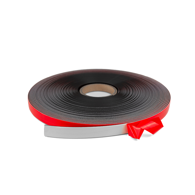 Self-adhesive magnetic tape with foam