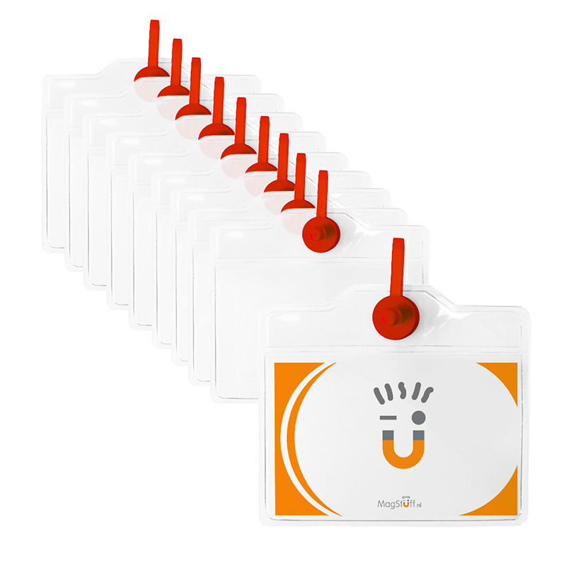 Magnetic name badge holder