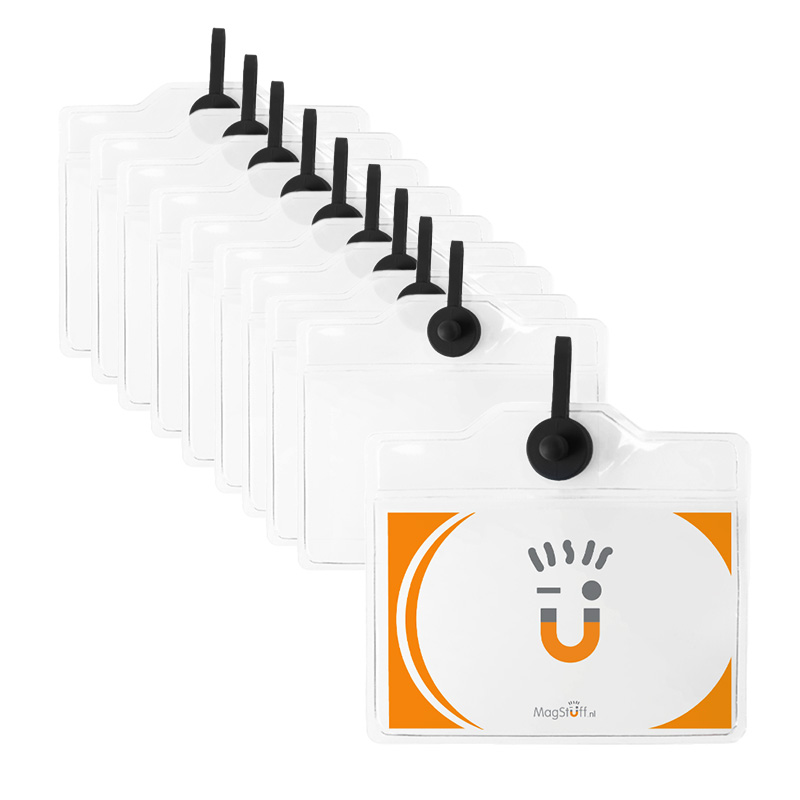 Magnetic name badge holders