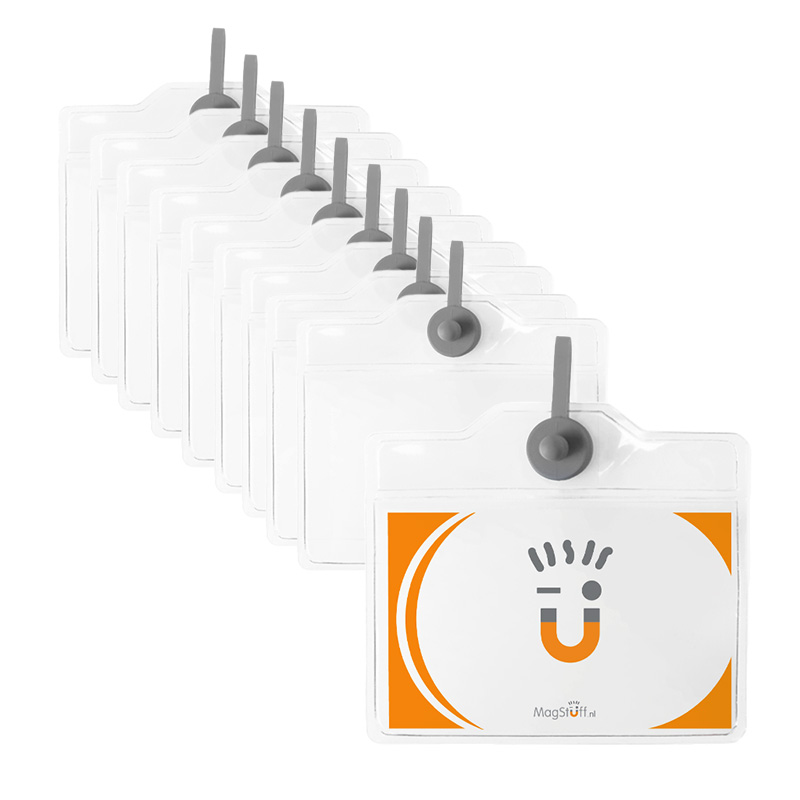 Magnetic name badge holders