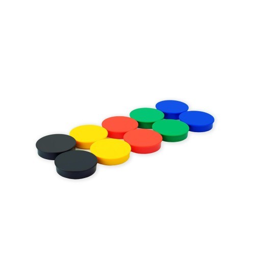 Memo magnets assorted Ø30mm 10 pieces