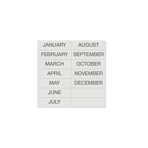 Planboard set January-December