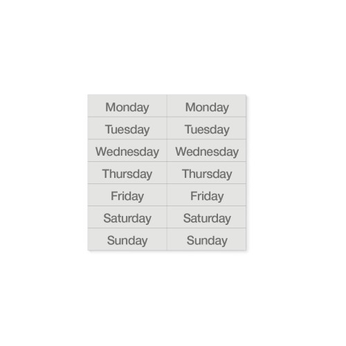 Planboard set Monday-Sunday