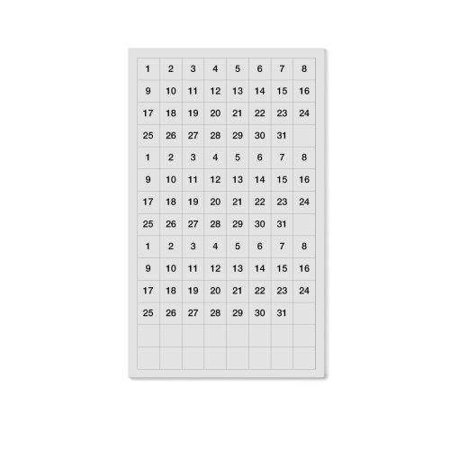 Planboard set 1-31