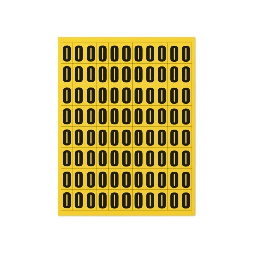 Numbers and letters A5 yellow 23mm