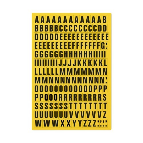 Letters yellow 23mm A-Z