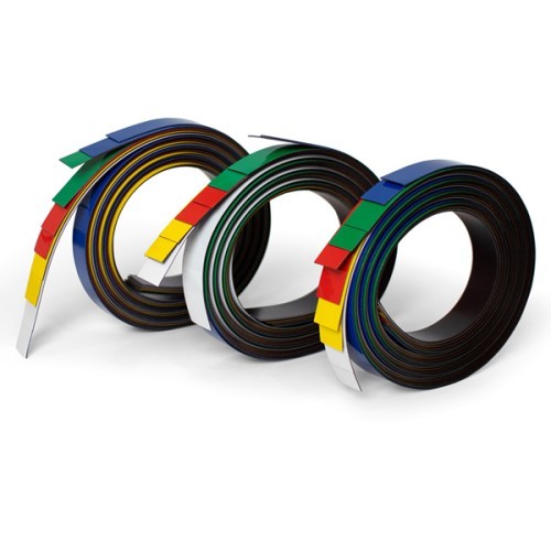 Colored magnetic tape dry erasable