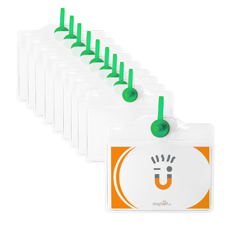 Magnetic name badge holders